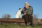 Frau mit Parson Russell Terrier / woman with PRT